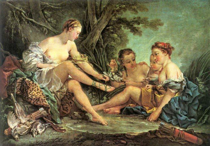 Francois Boucher Diana Resting after her Bath Spain oil painting art